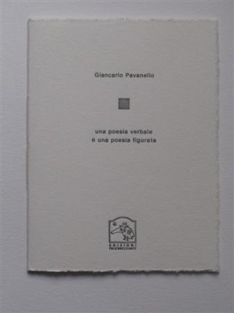 una poesia verbale, pulcinoelefante, 2003