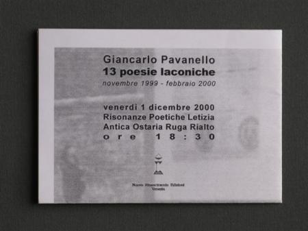 13 poesie laconiche, Nuovo Rinascimento, 2000
